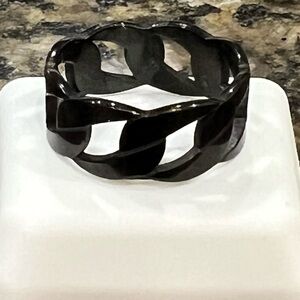 Black rhodium Chain Link Men’s/Ladies Ring sz10